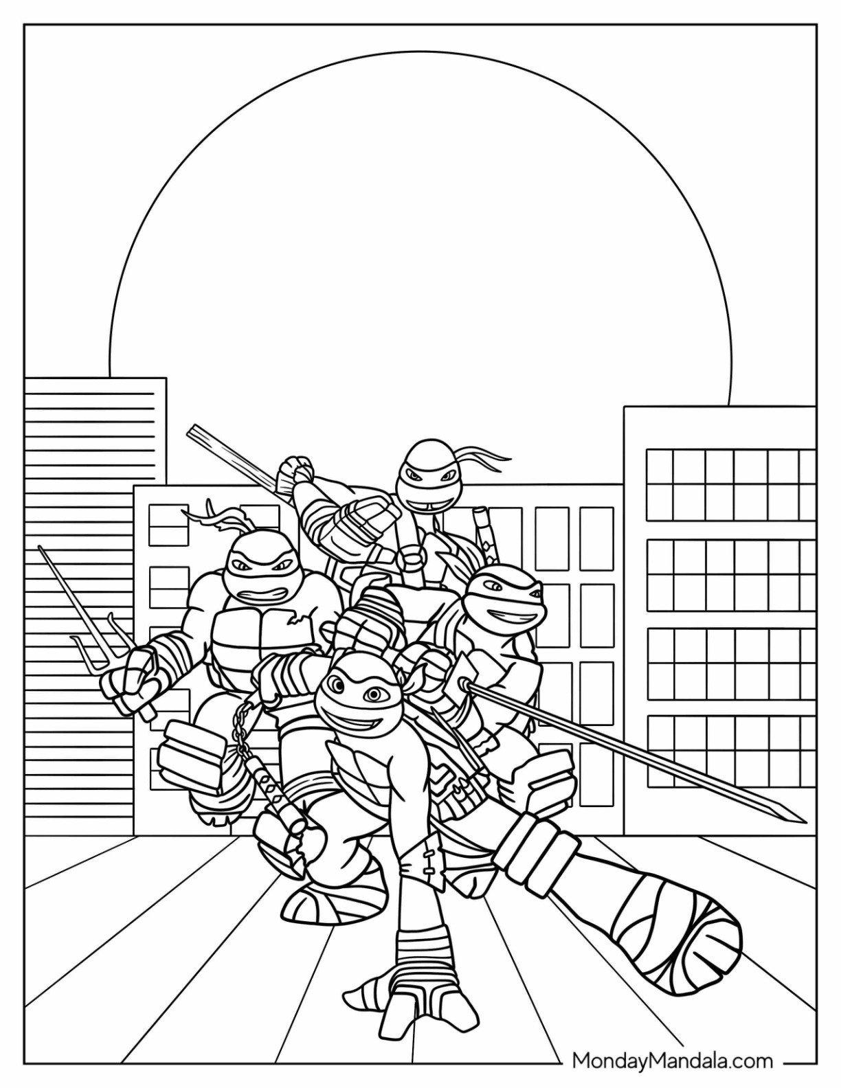ninja turtles coloring page