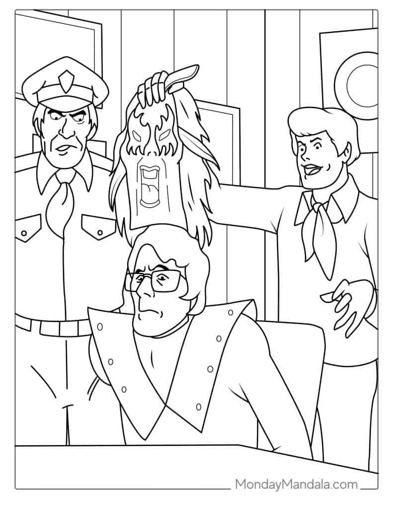 scooby doo characters coloring pages