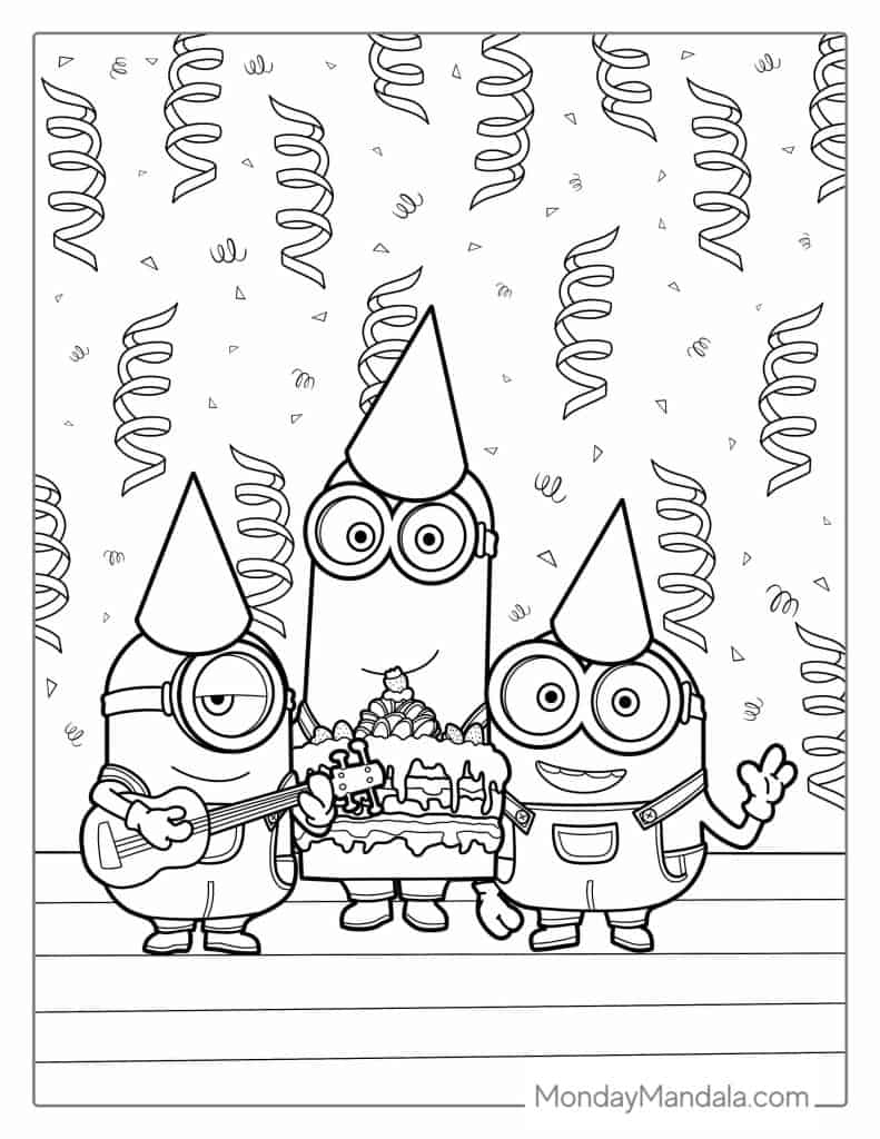 32 Minion Coloring Pages Free PDF Printables 