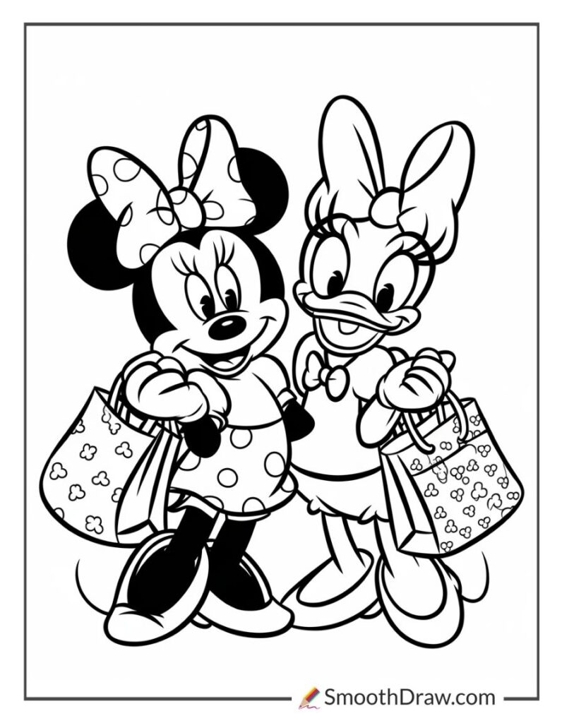 mickey and minnie coloring pages