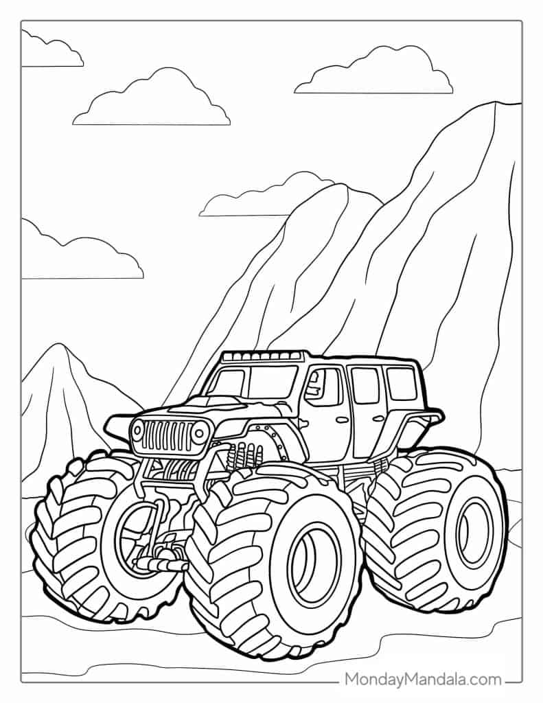 monster truck coloring sheets