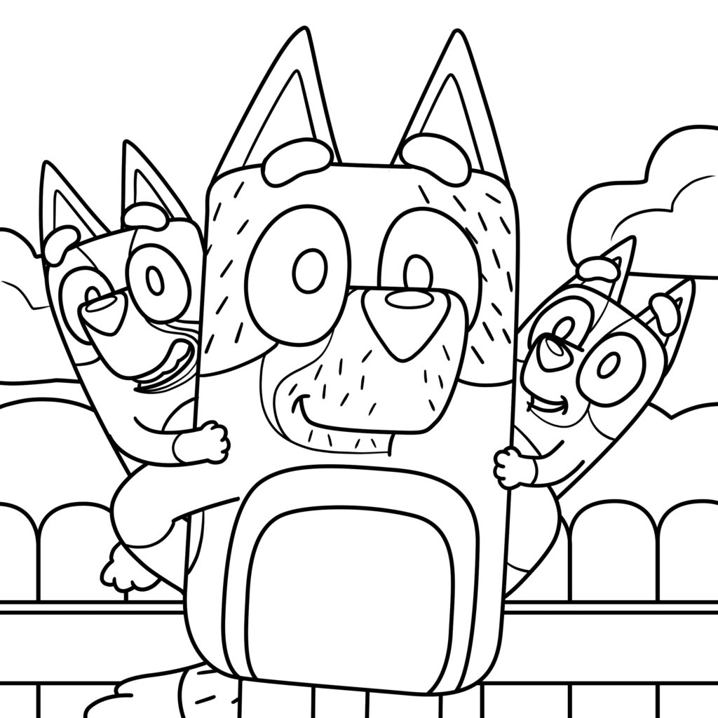 32 Printable Bluey Coloring Pages