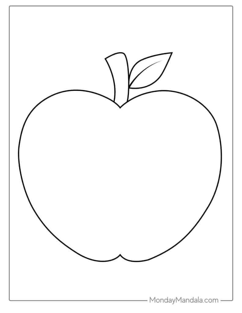 33 Apple Coloring Pages Free PDF Printables 