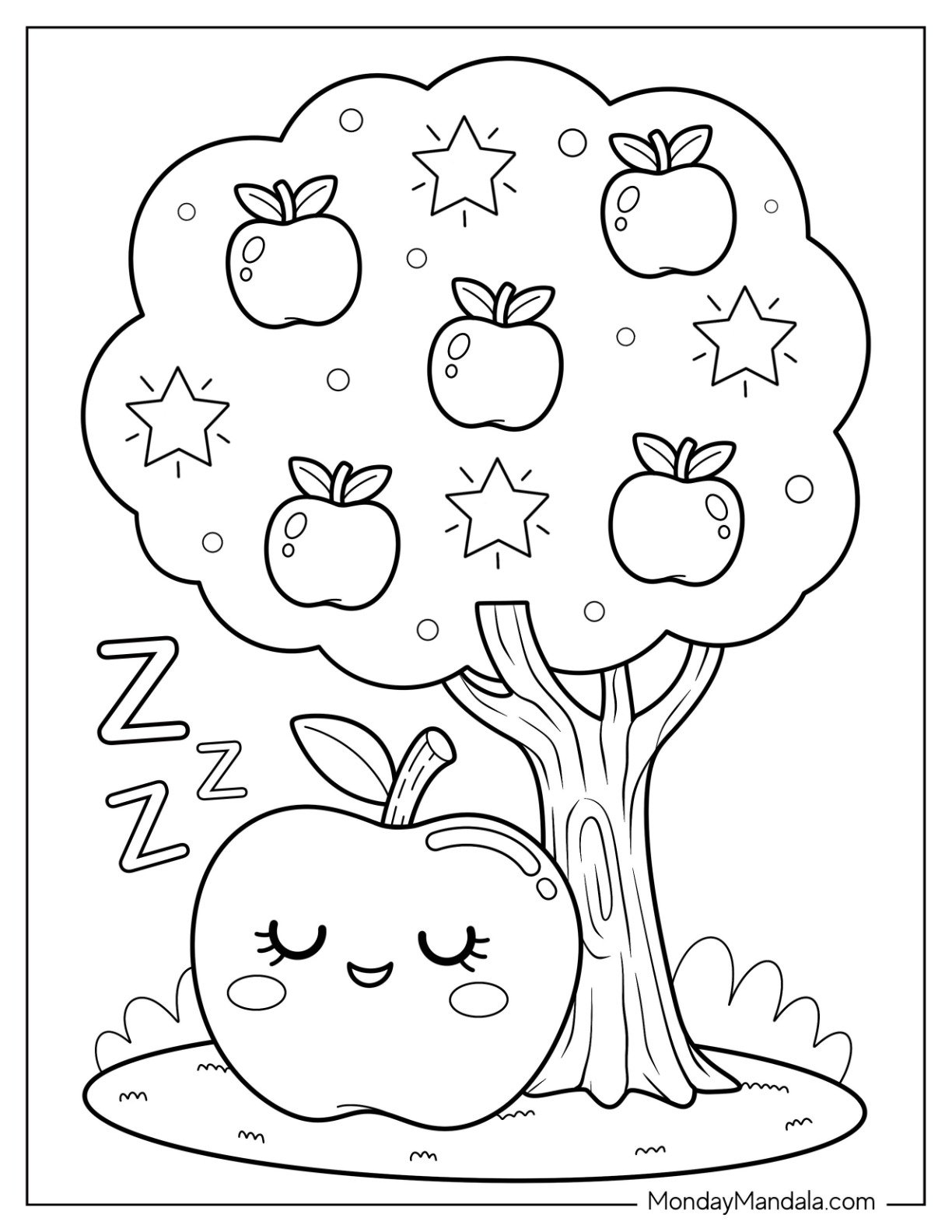 33 Apple Coloring Pages Free PDF Printables 
