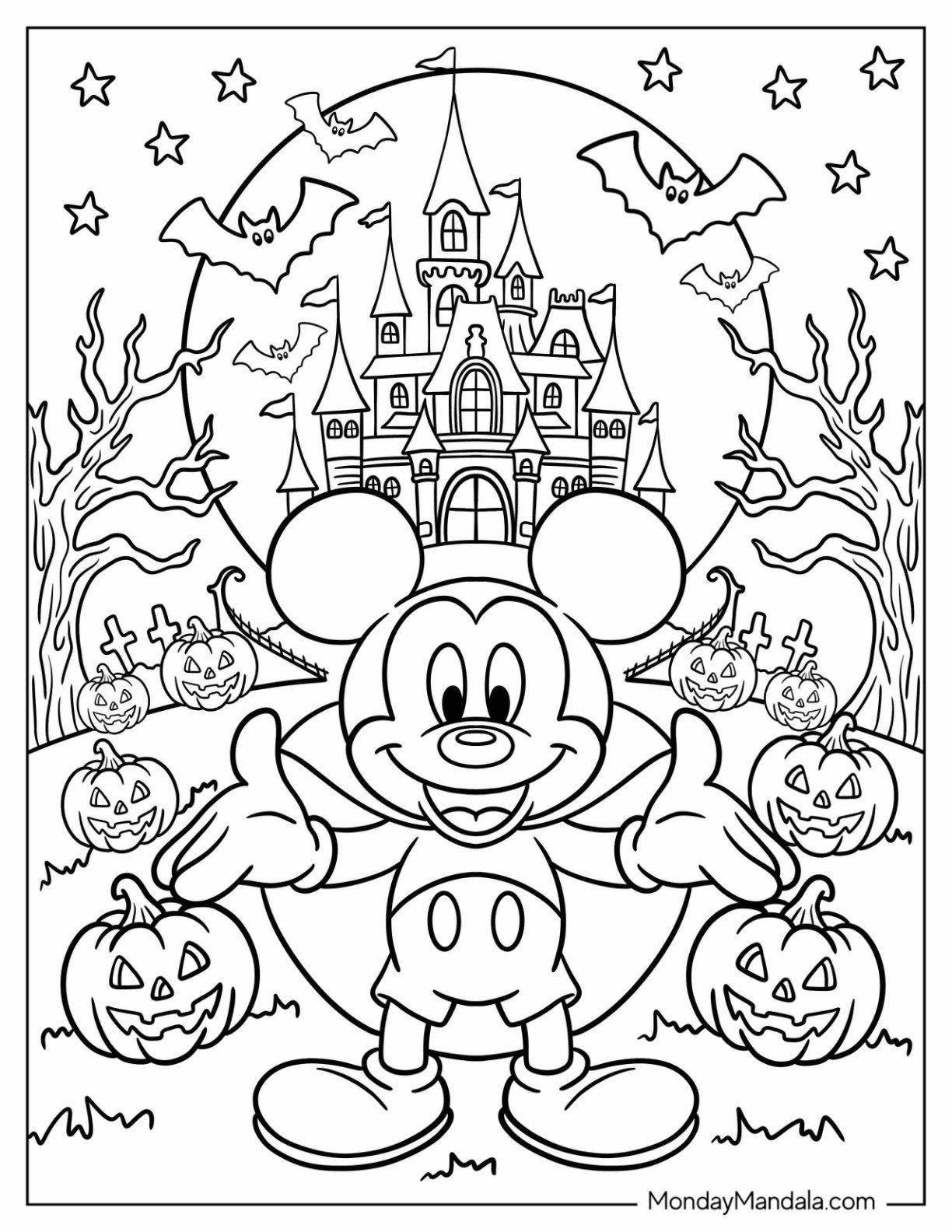 33 Disney Halloween Coloring Pages Free PDF Printables 