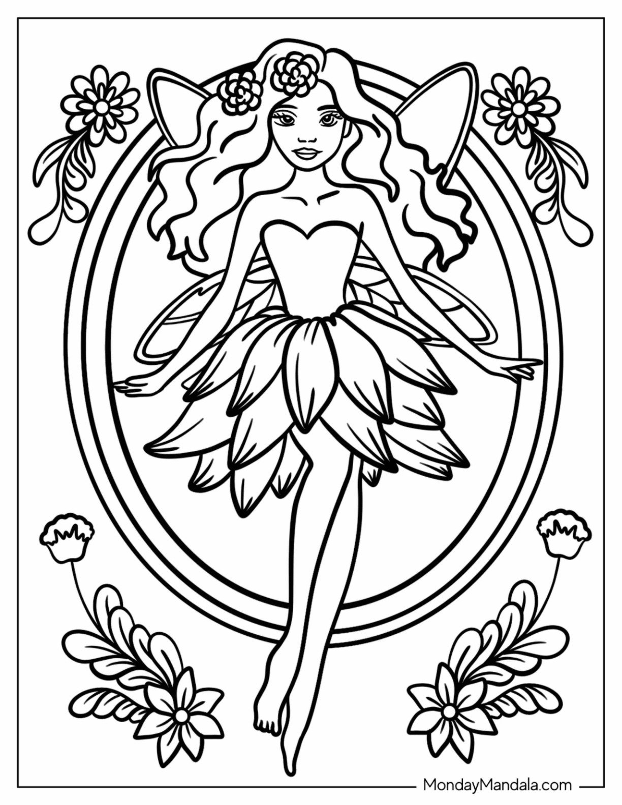 fairy printables coloring pages