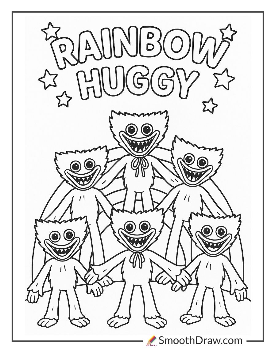 34 Huggy Wuggy Coloring Pages Smooth Draw 34 Huggy Wuggy Coloring Pages Smooth Draw