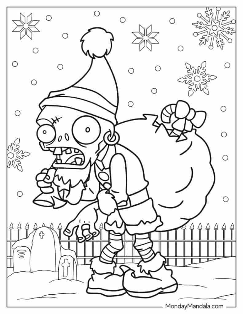 plants vs zombies coloring pages