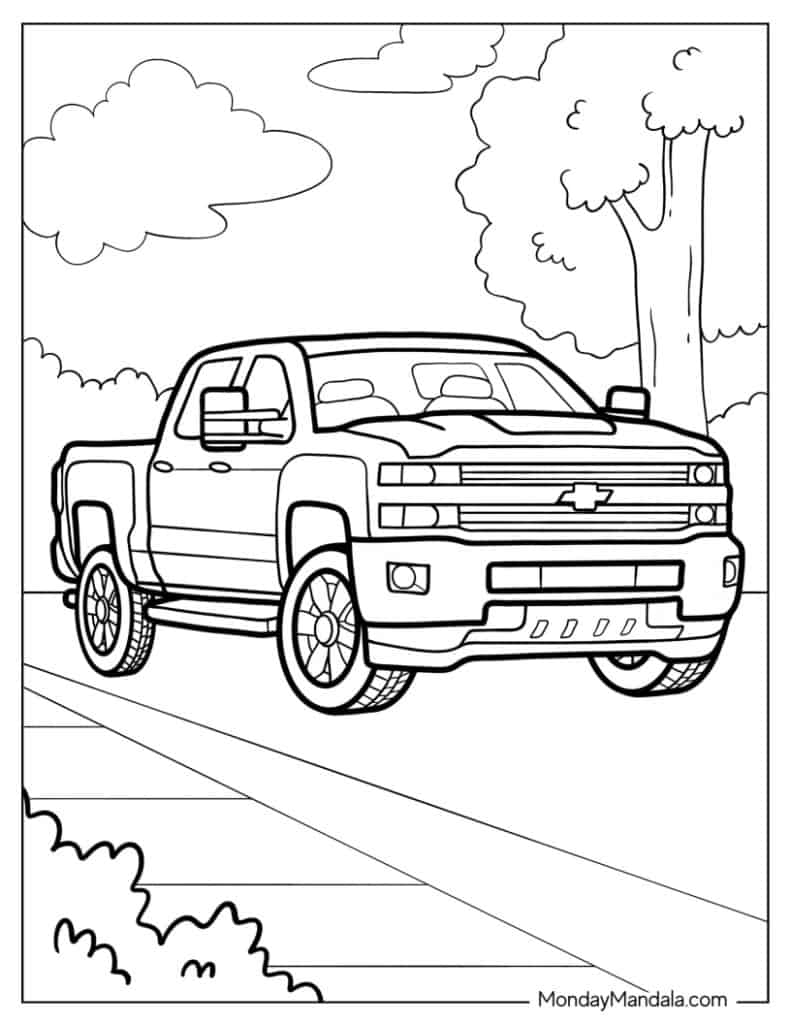coloring pages of trucks