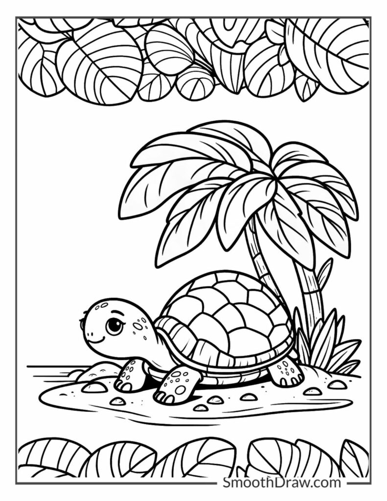 turtle coloring book pages