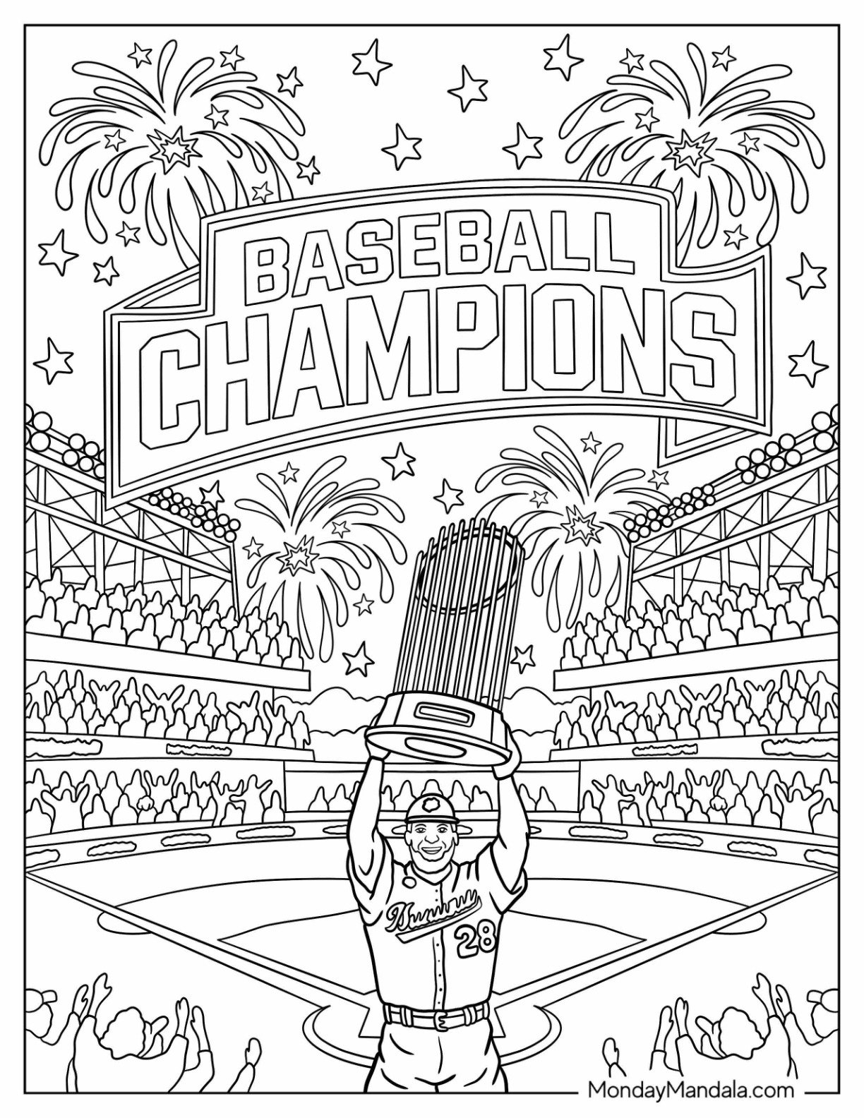 35 Baseball Coloring Pages Free PDF Printables 