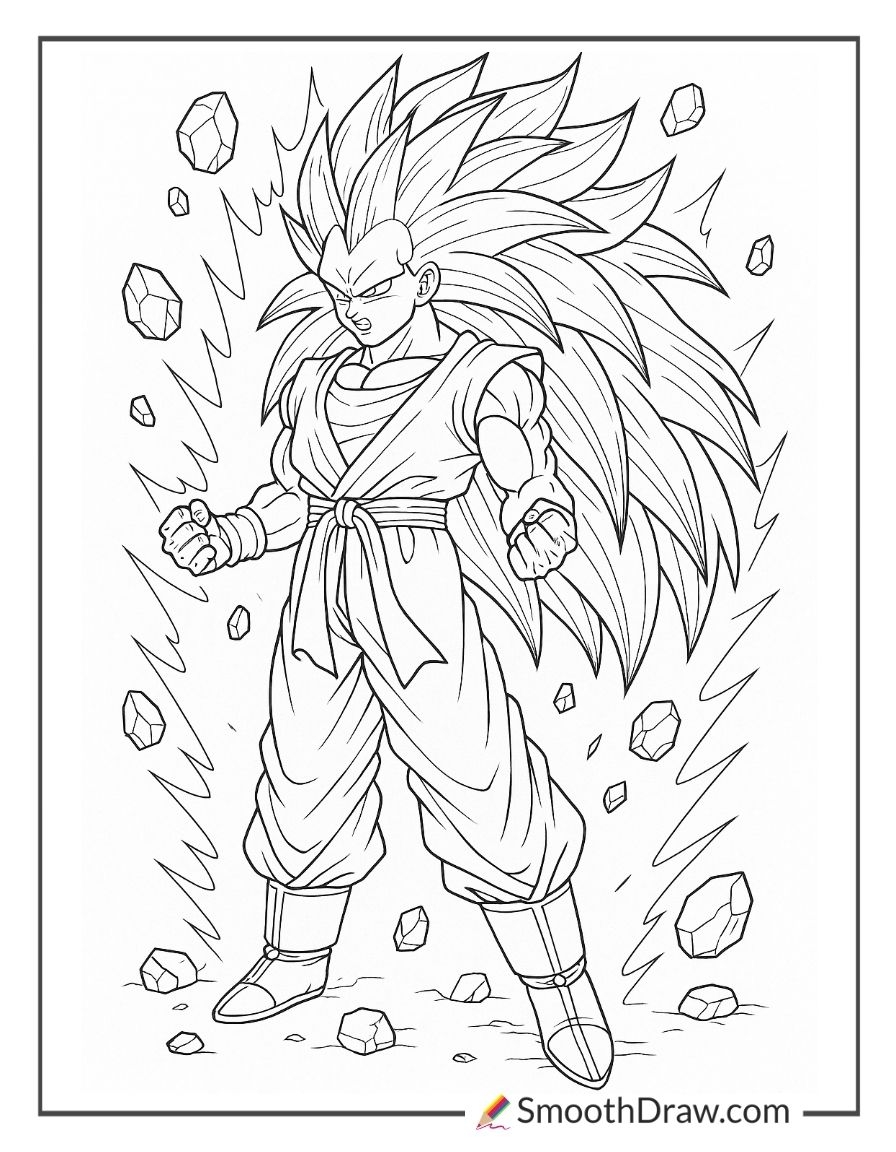 35 Goku Coloring Pages Free Printables Smooth Draw