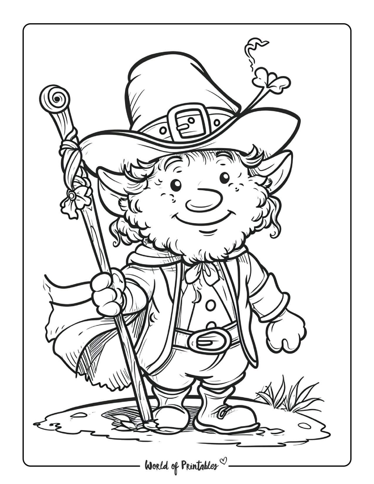35 Printable Leprechaun Coloring Pages Happier Human