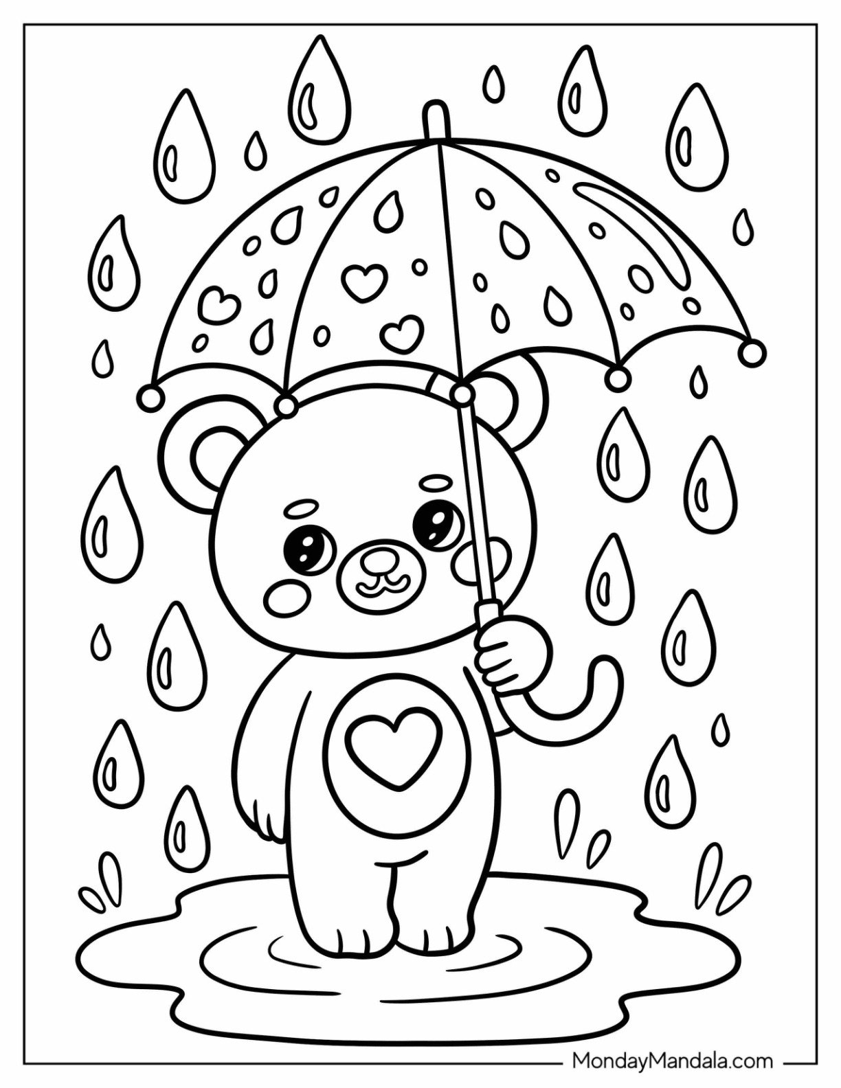 rainy day coloring sheet rainy day coloring sheet
