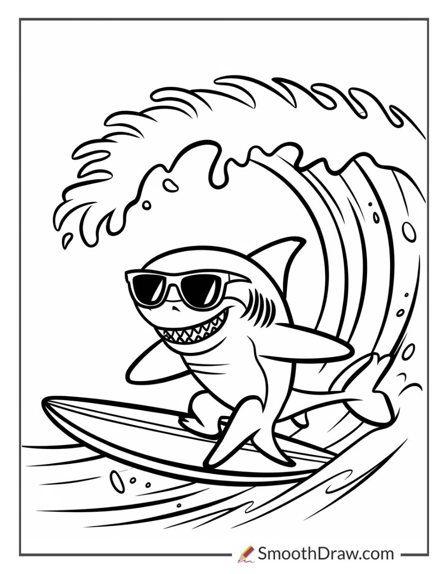 35 Shark Coloring Pages Smooth Draw