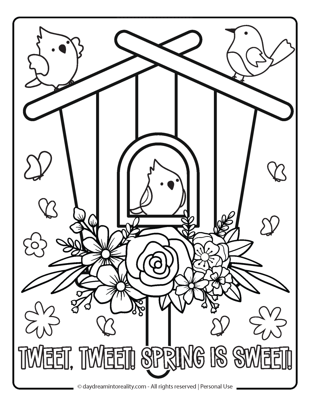 spring season coloring pages