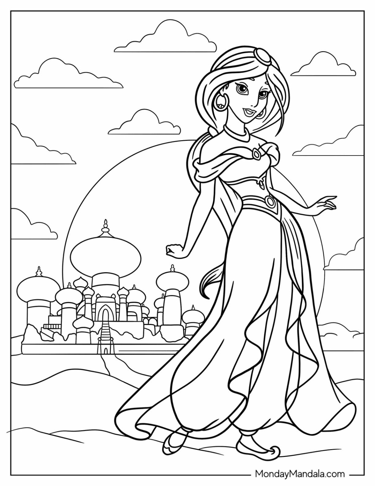 disney princess coloring book pages
