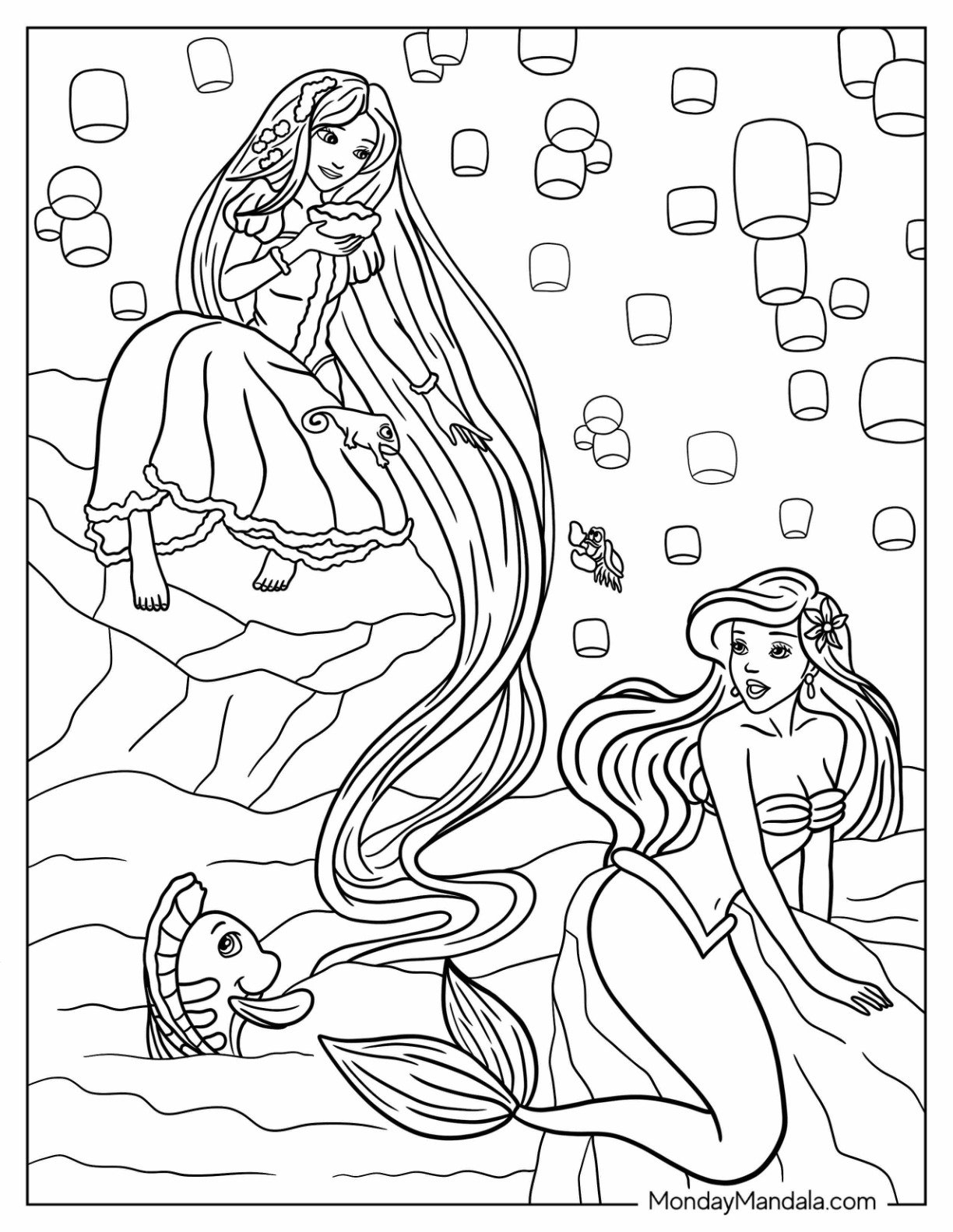 printable coloring pages princess disney