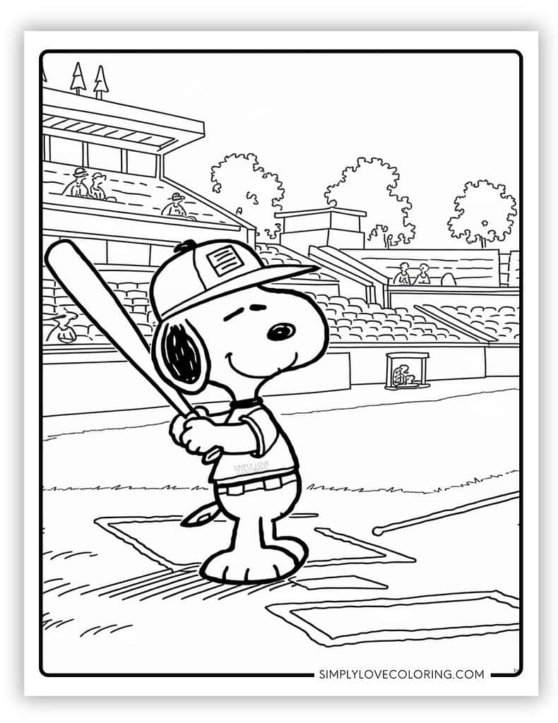 coloring pages of snoopy