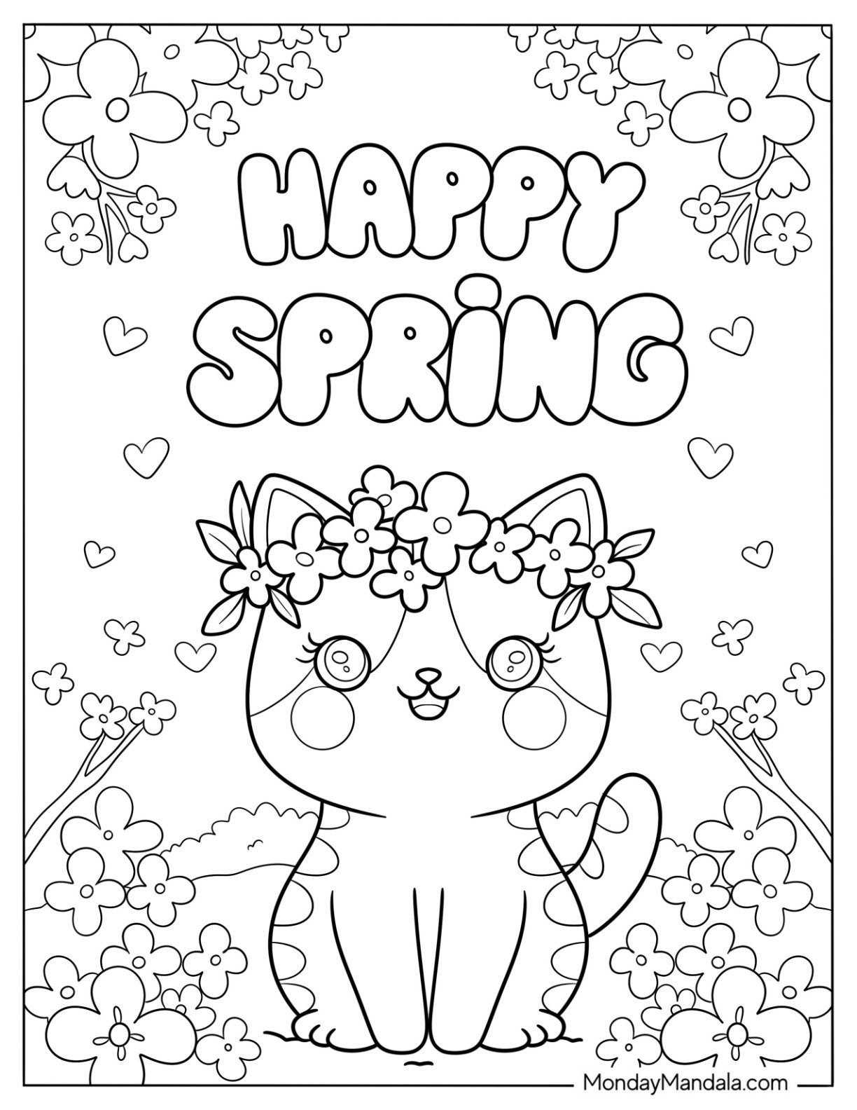 free spring coloring sheets