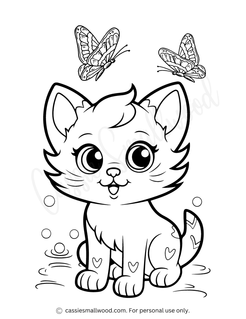 kitty cat coloring pages