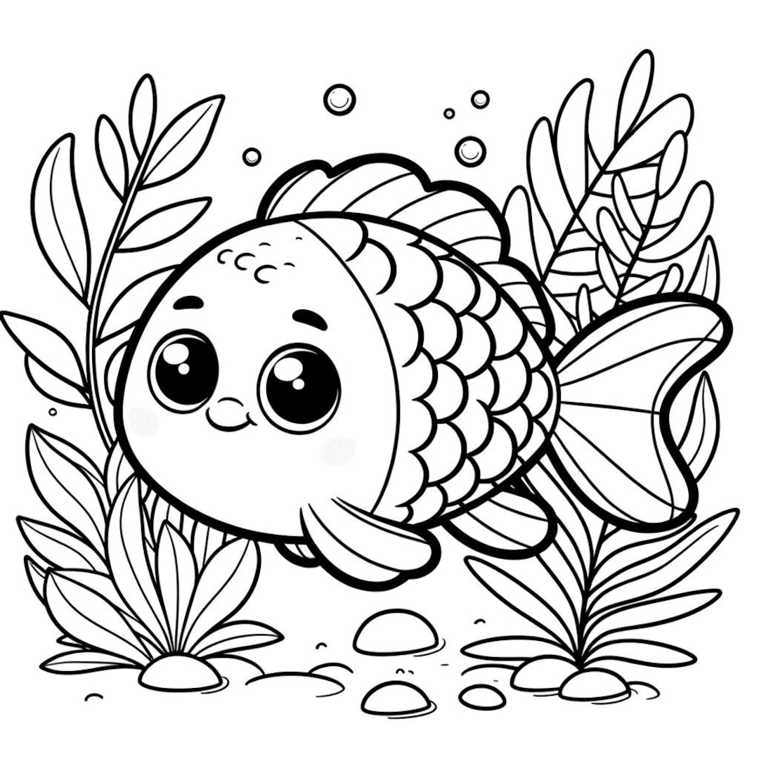 4 Page Bundle Fish Coloring Page Colorful Fish Coloring Page Sea Fish Coloring Page Animal Coloring Page Etsy Finland
