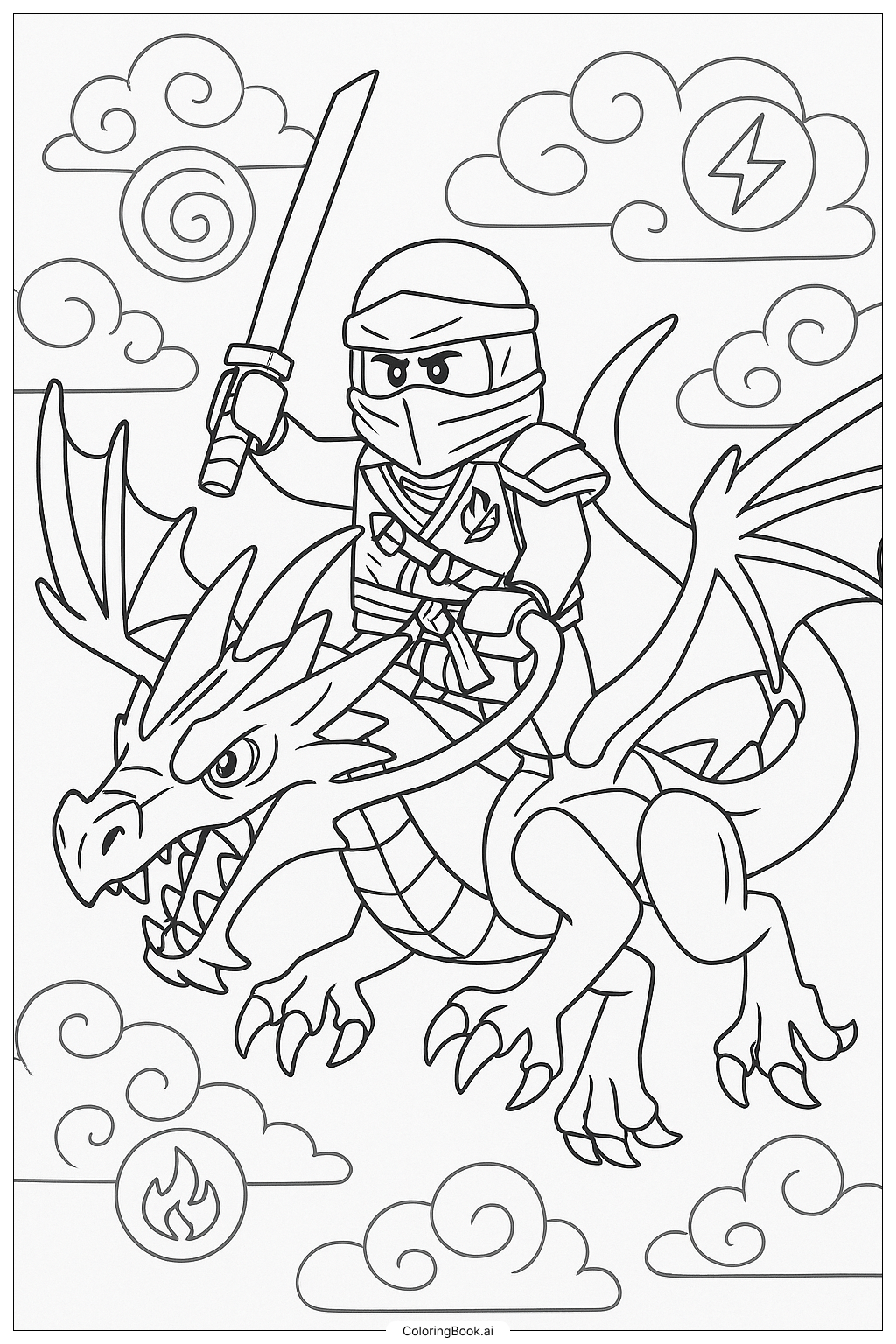 ninja ninjago coloring pages