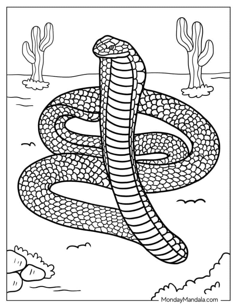 king cobra coloring page