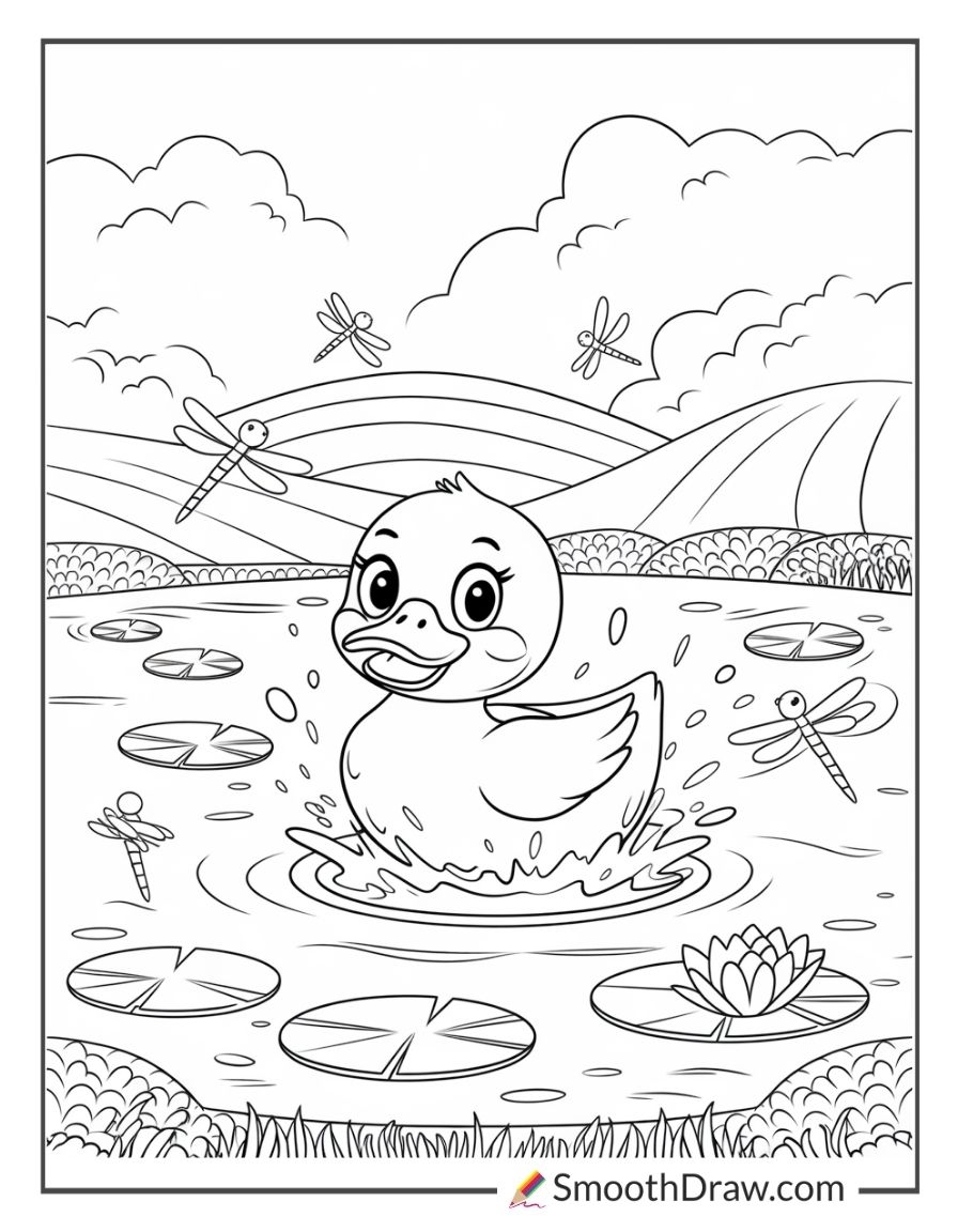 41 Duck Coloring Pages PDF Printables Smooth Draw