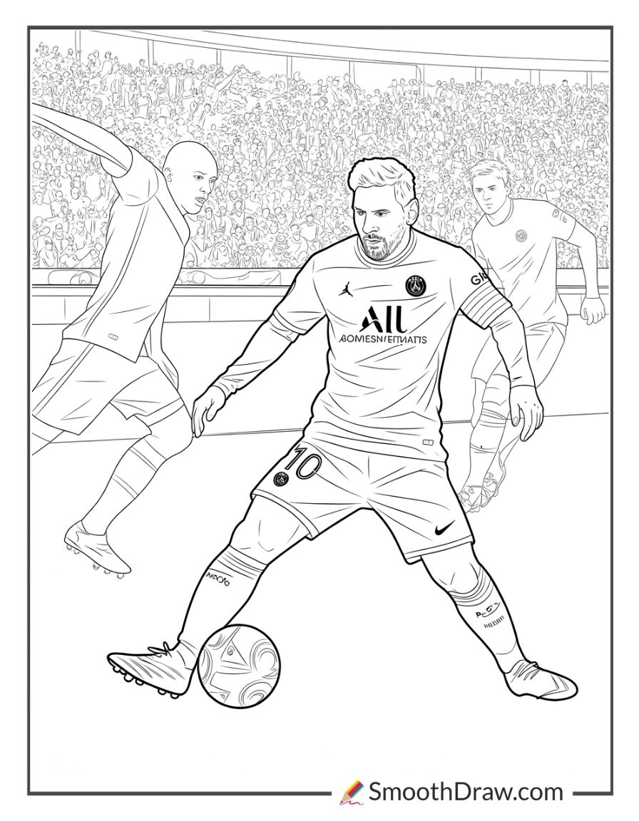 soccer messi coloring pages