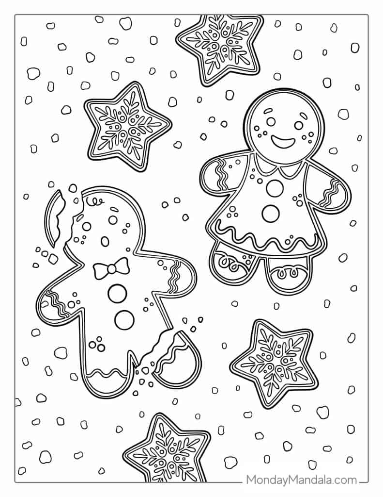 45 Gingerbread Man Coloring Pages Free PDF Printables 