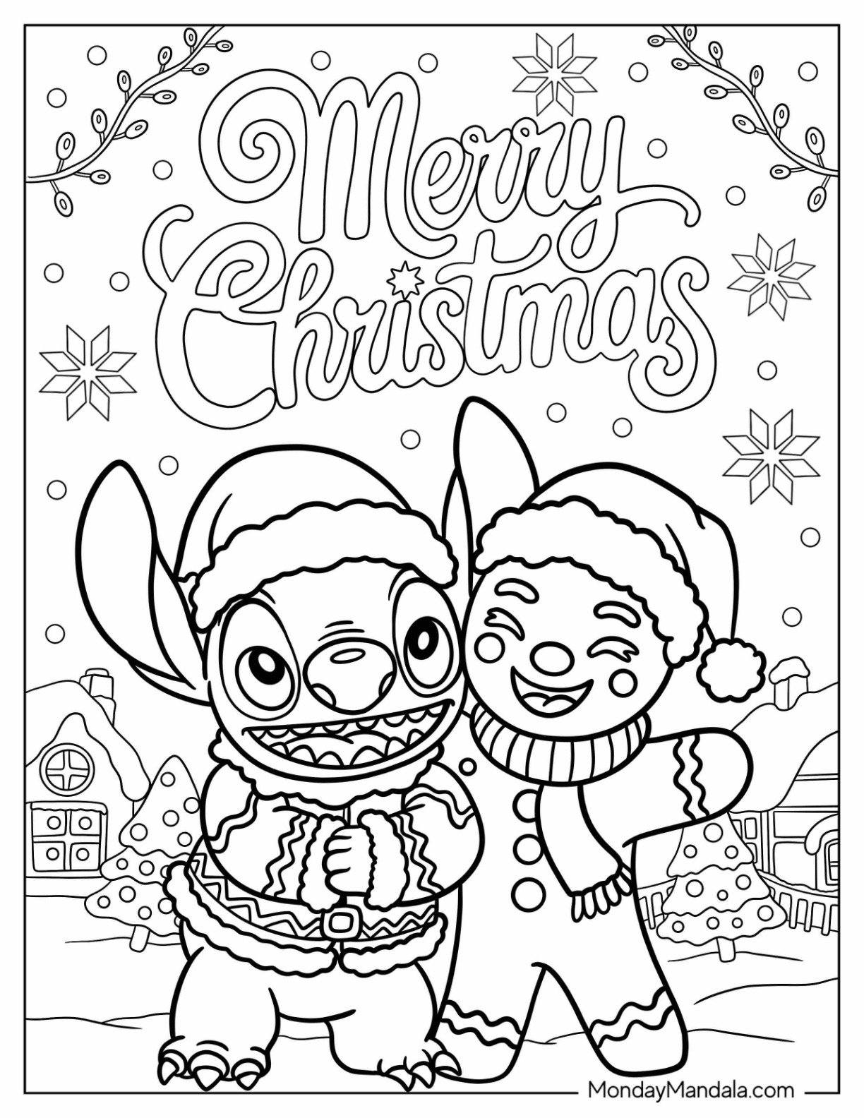 gingerbread man coloring pages