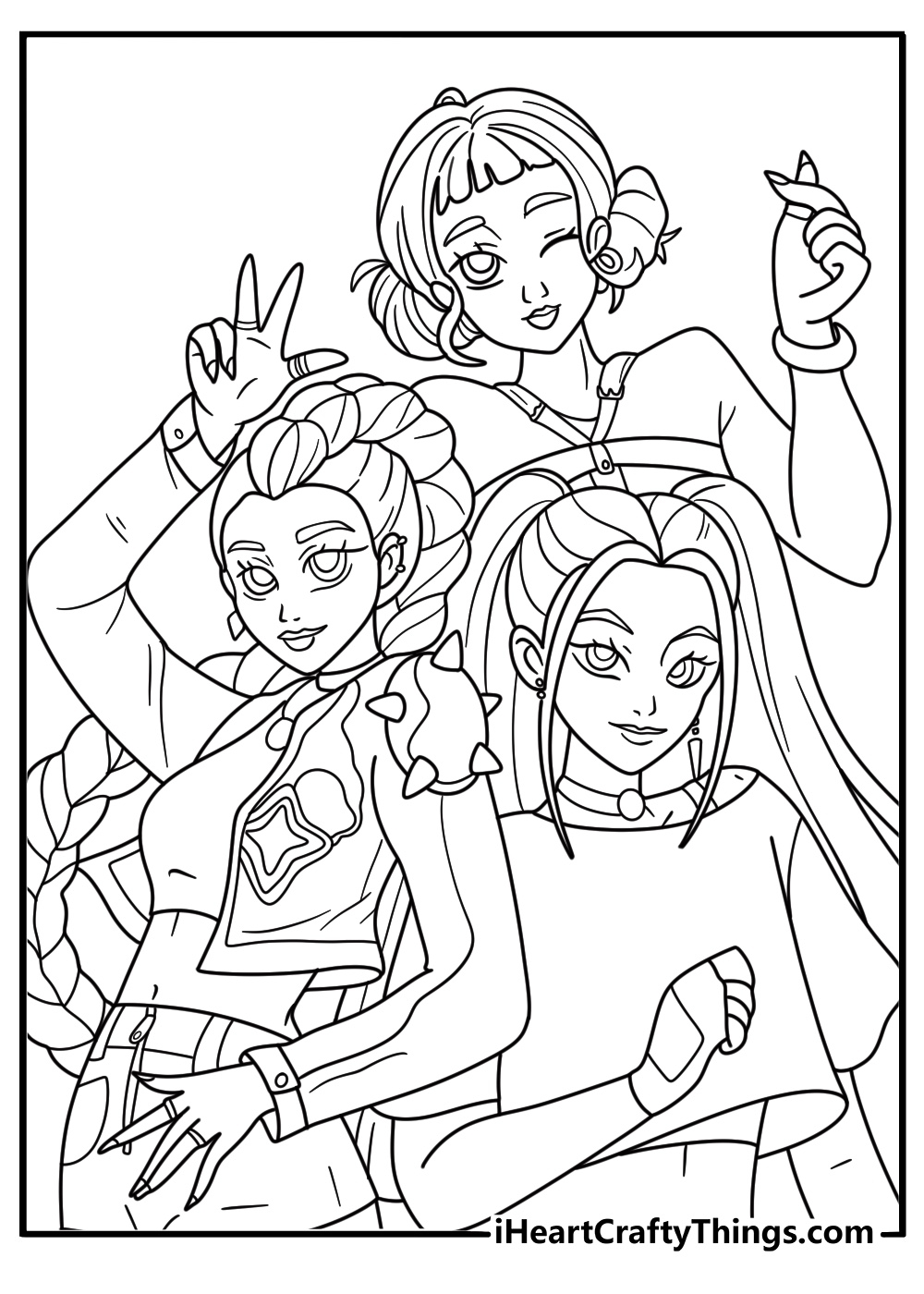 k-pop demon hunters coloring pages