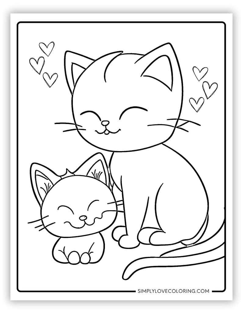 kitten cat coloring pages