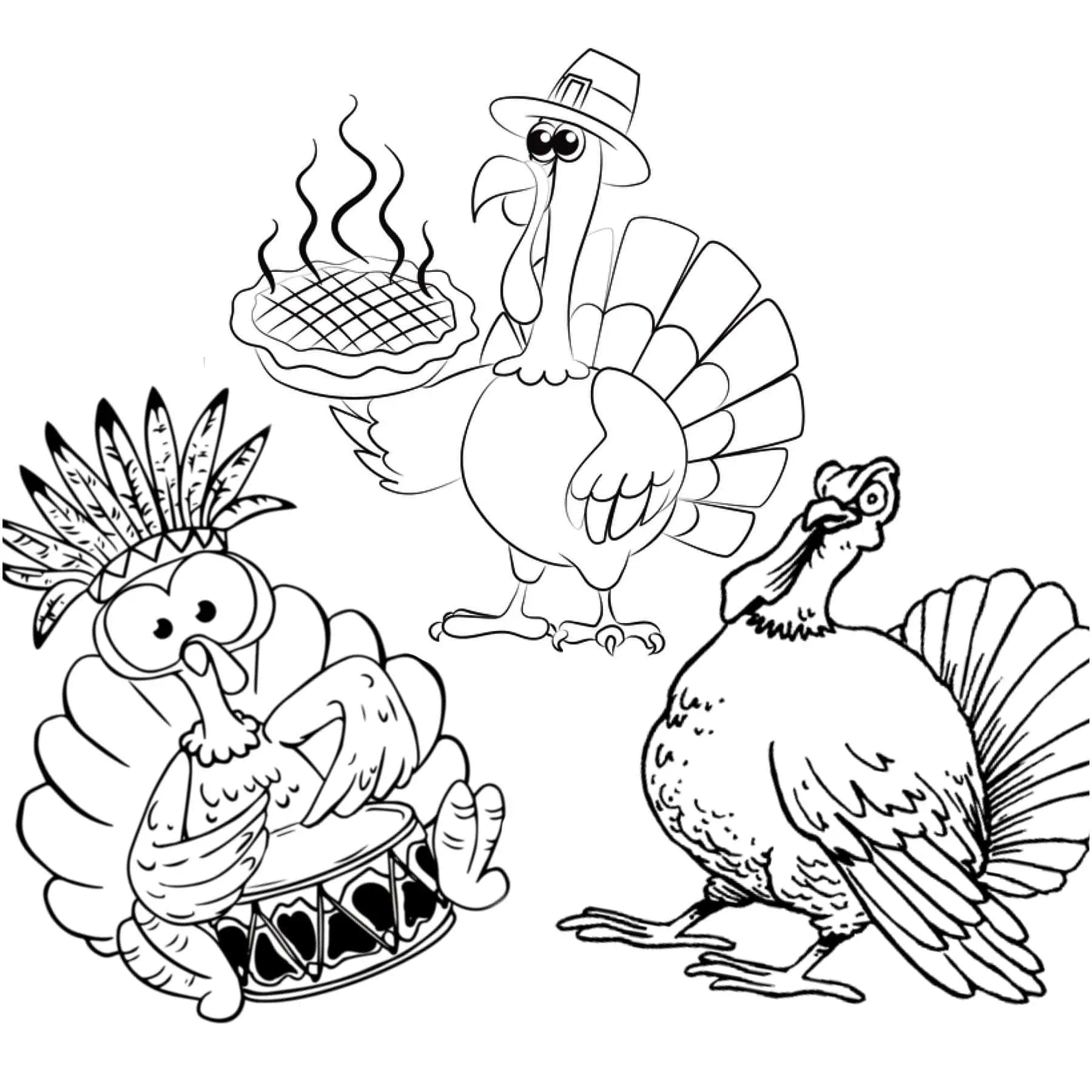 free turkey coloring sheet