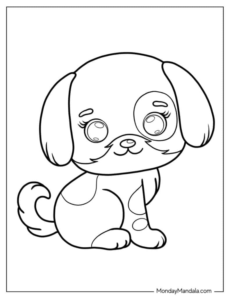 cute puppy coloring page