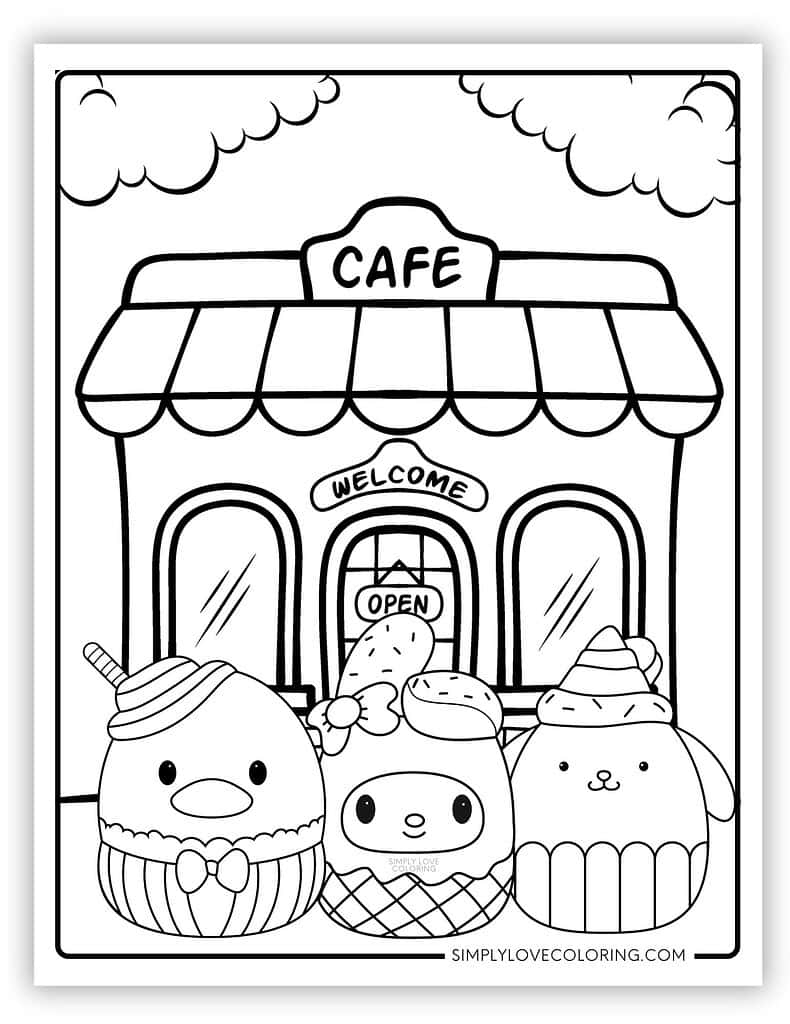 48 Squishmallow Sanrio Coloring Pages Free PDF Printables Simply Love Coloring