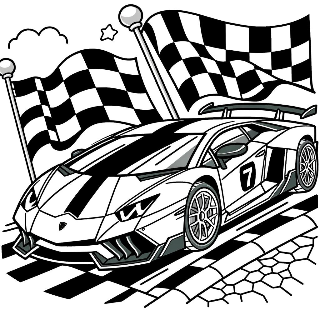 5 Car Coloring Pages Car Coloring Pages Cool Car Coloring Pages Etsy Finland