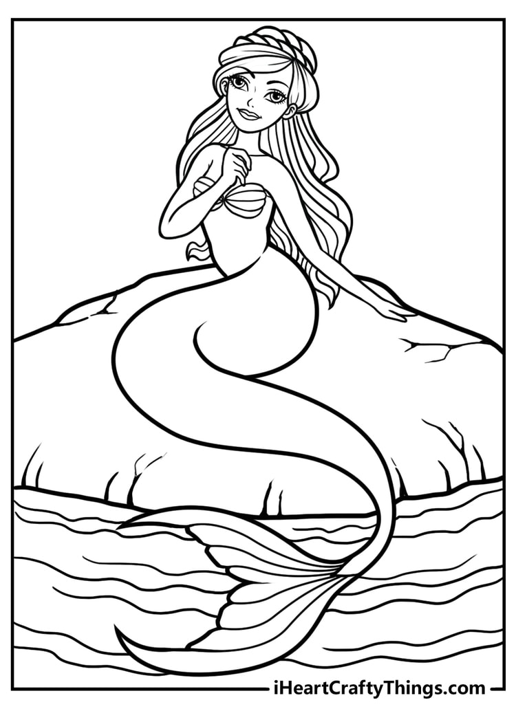 mermaid coloring pages printable