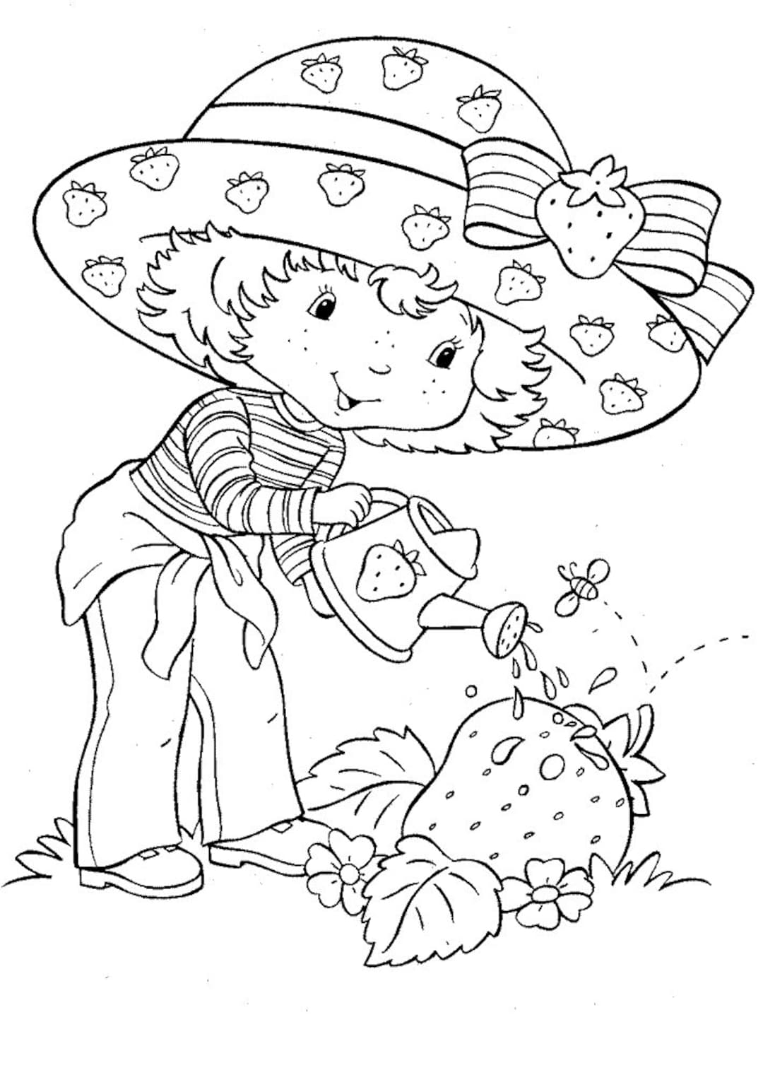 50 Pages Strawberry Shortcake Coloring Book Etsy