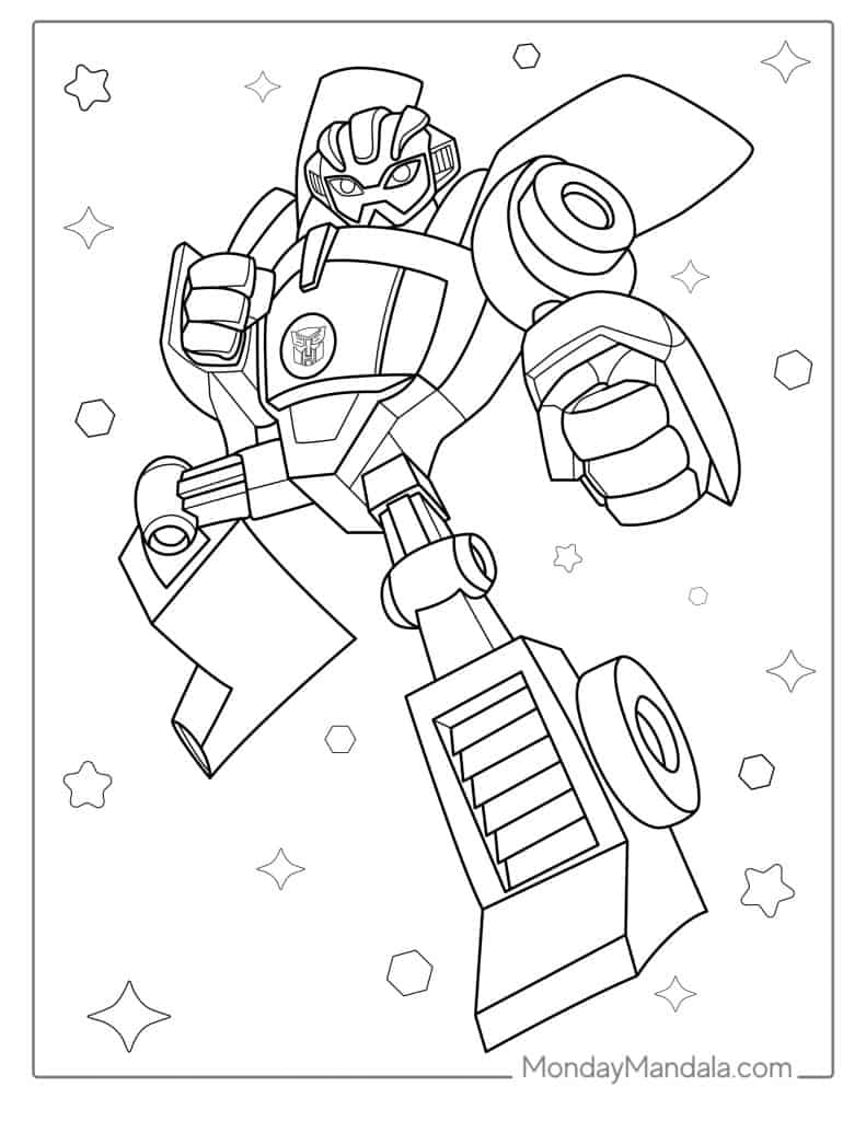 bumblebee transformer coloring page bumblebee transformer coloring page