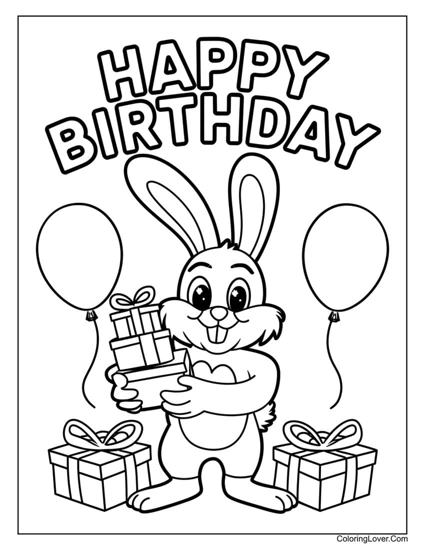 51 Happy Birthday Coloring Pages Free Printables For All Ages 