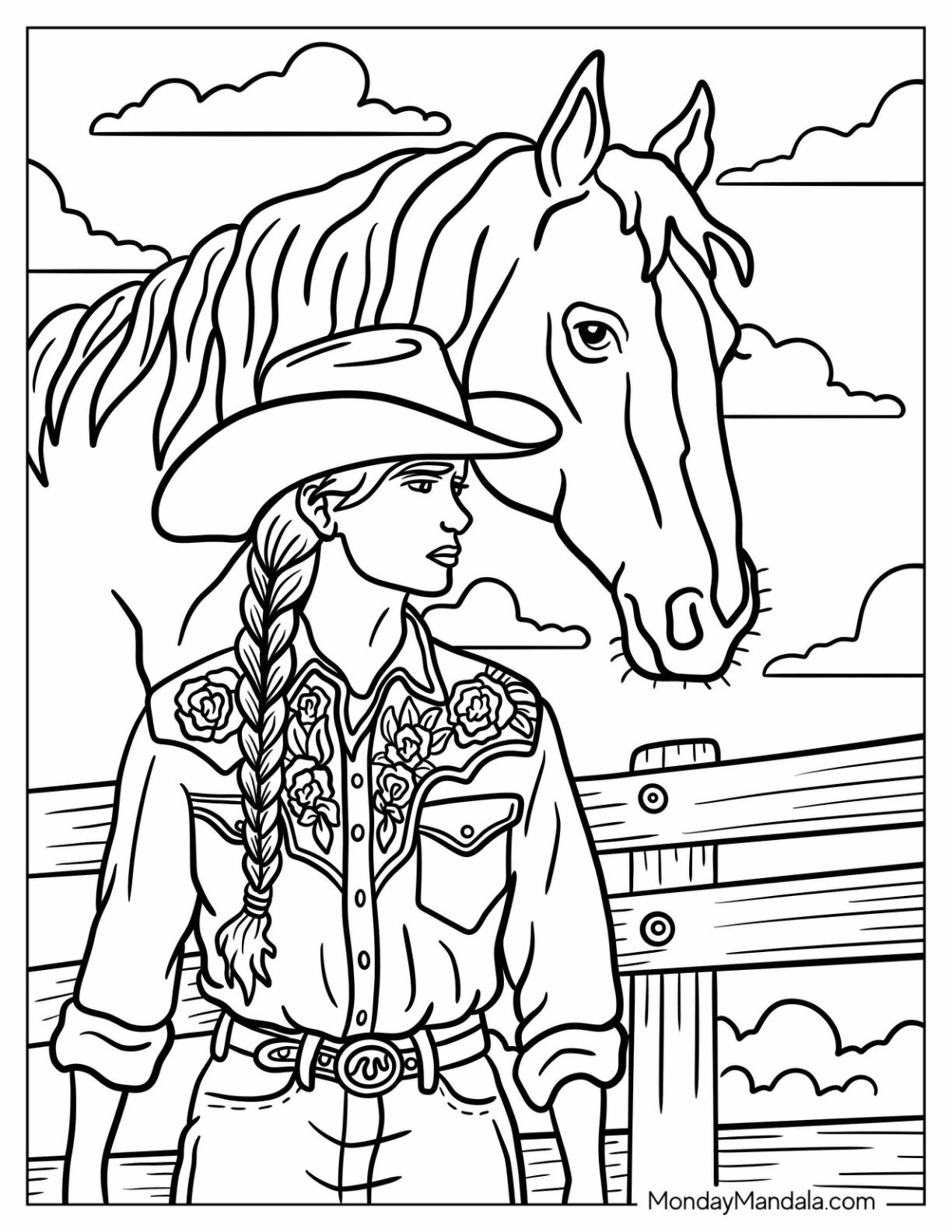 horse printable coloring pages