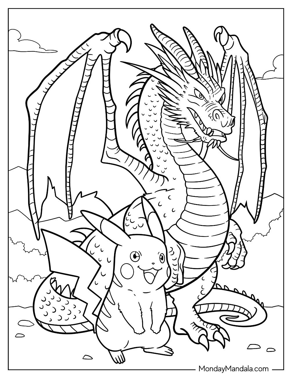 free dragon coloring pages printable