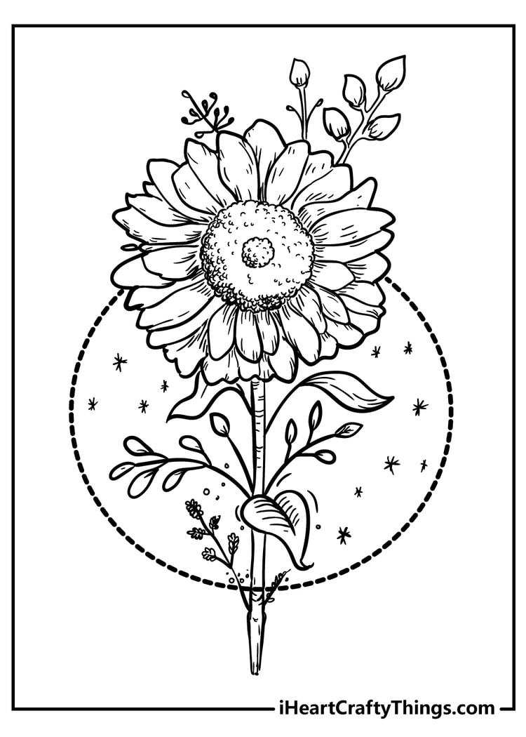 coloring pages printable flowers coloring pages printable flowers