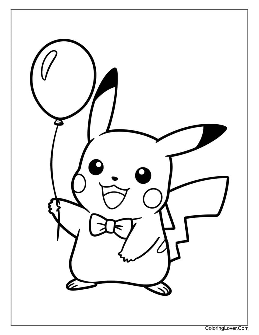 pokemon coloring pages pikachu