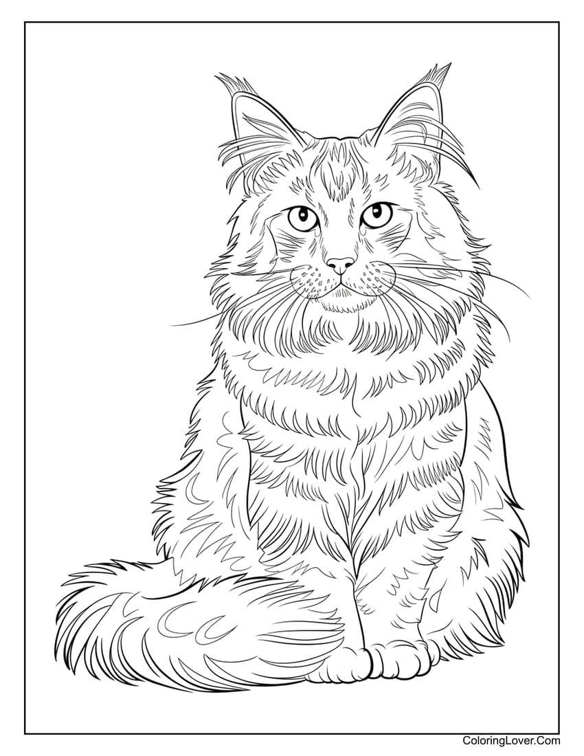 cat coloring sheets printable