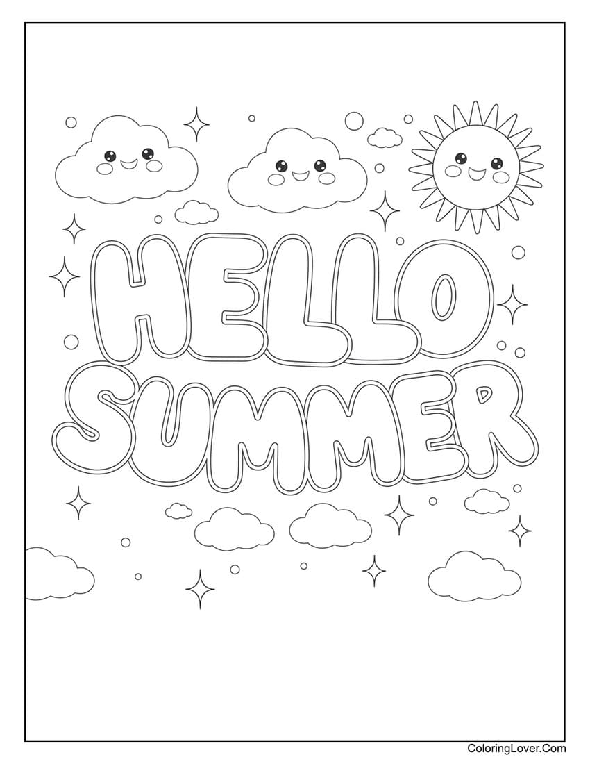 54 Summer Coloring Pages Free Printables For Kids 