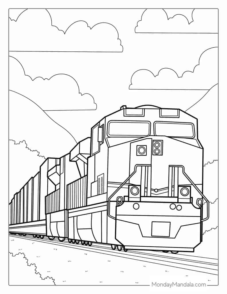 54 Train Coloring Pages Free PDF Printables