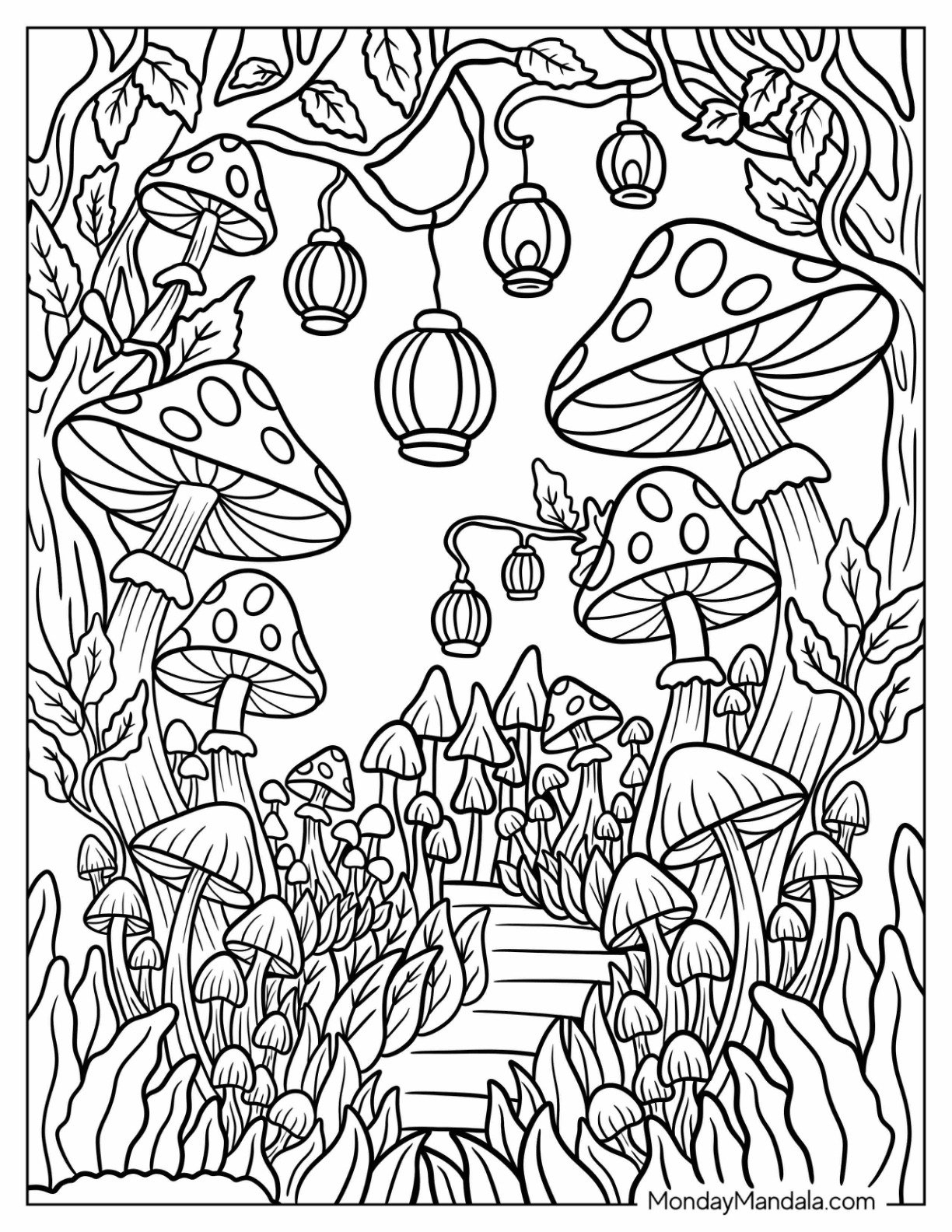 56 Mushroom Coloring Pages Free PDF Printables 